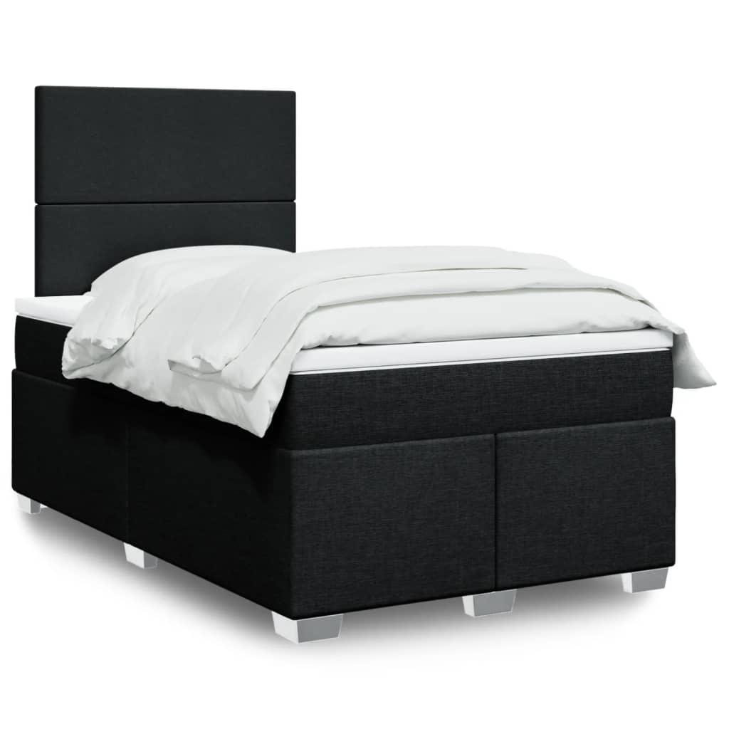 Boxspringbett Mit Matratze Stoff Schwarz
