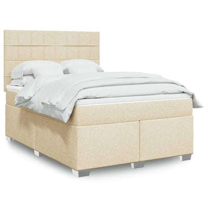 Boxspringbett Mit Matratze Stoff Creme