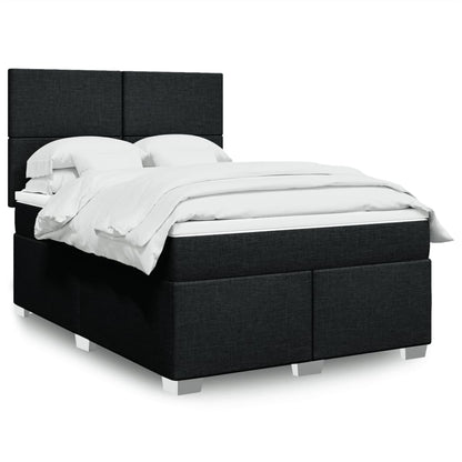 Boxspringbett Mit Matratze Stoff Schwarz