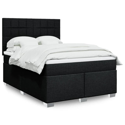 Boxspringbett Mit Matratze Stoff Schwarz