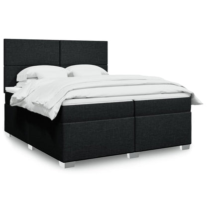 Boxspringbett Mit Matratze Stoff Schwarz