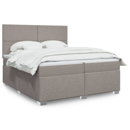Boxspringbett Mit Matratze Stoff Taupe