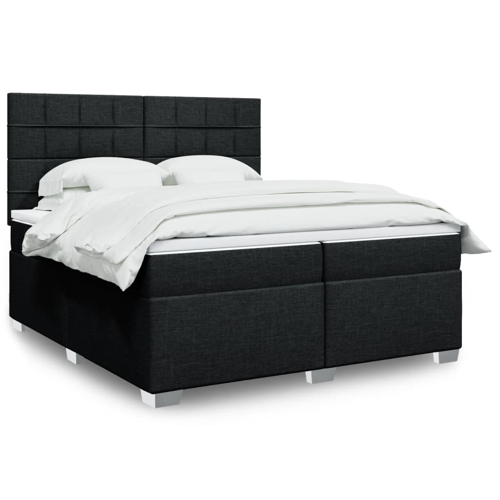 Boxspringbett Mit Matratze Stoff Schwarz