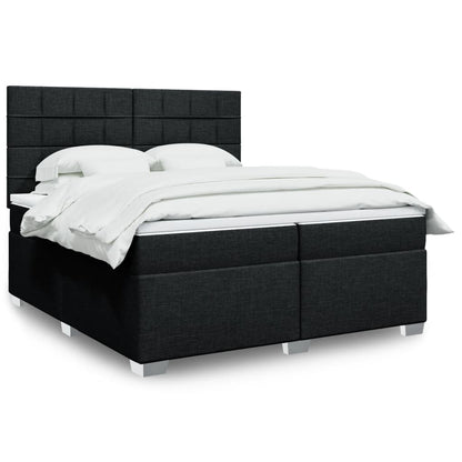 Boxspringbett Mit Matratze Stoff Schwarz