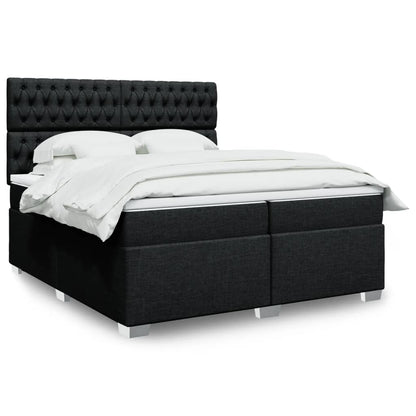 Boxspringbett Mit Matratze Stoff Schwarz