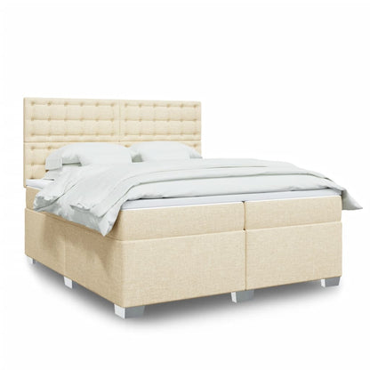 Boxspringbett Mit Matratze Stoff Creme