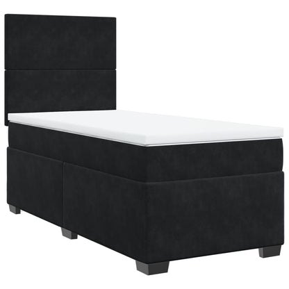 Boxspringbett Mit Matratze Samt Schwarz