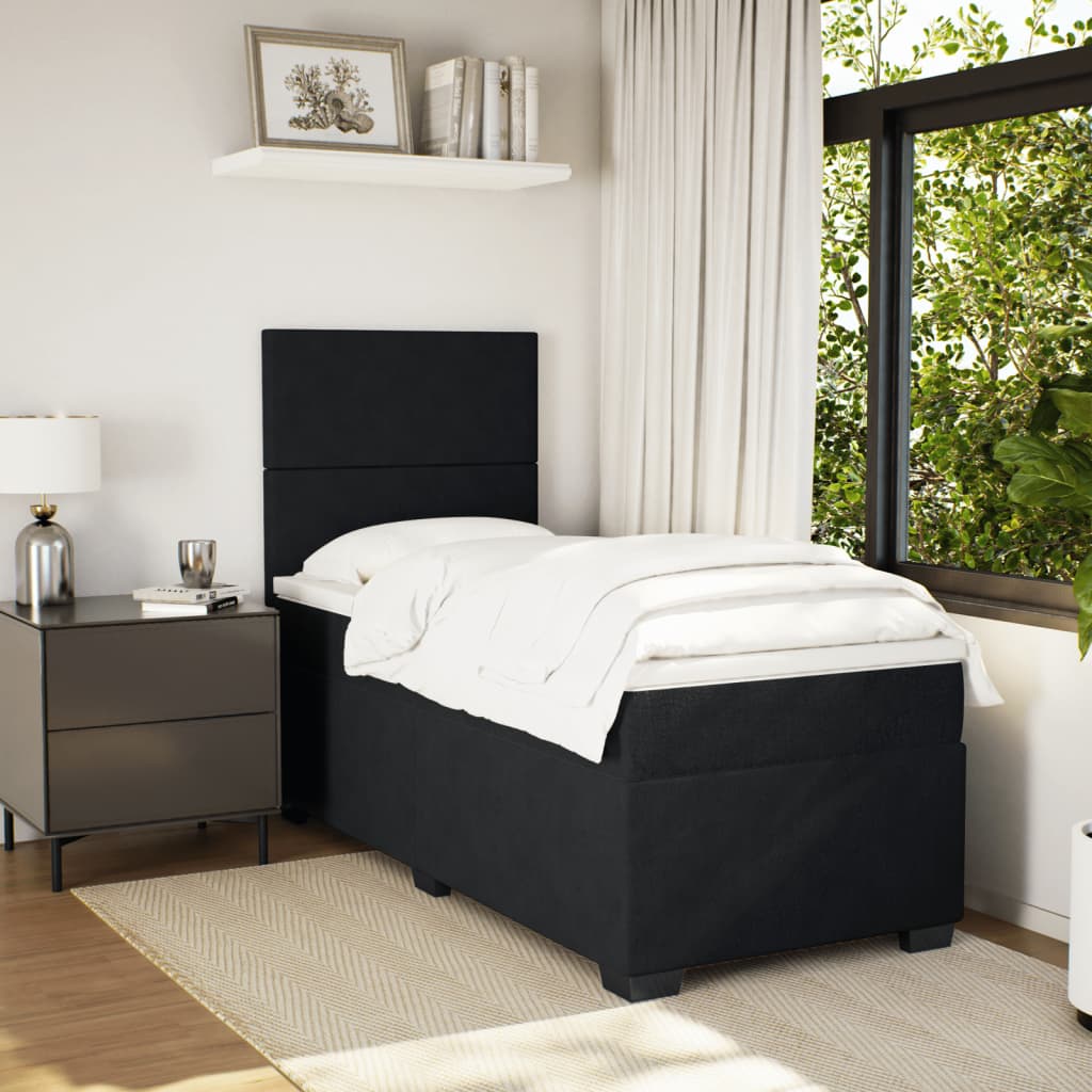 Boxspringbett Mit Matratze Samt Schwarz