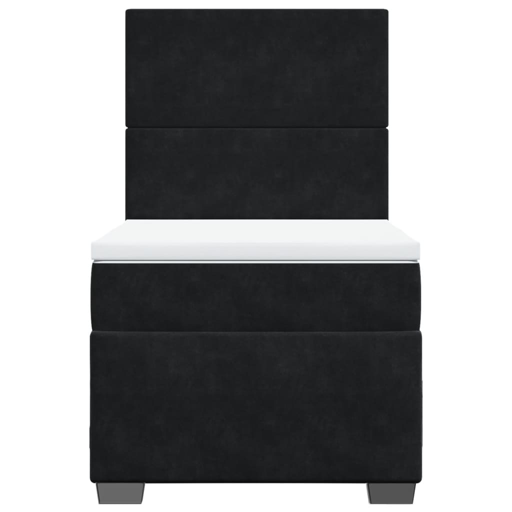 Boxspringbett Mit Matratze Samt Schwarz