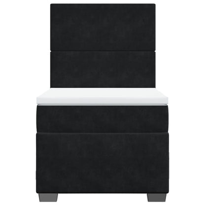 Boxspringbett Mit Matratze Samt Schwarz