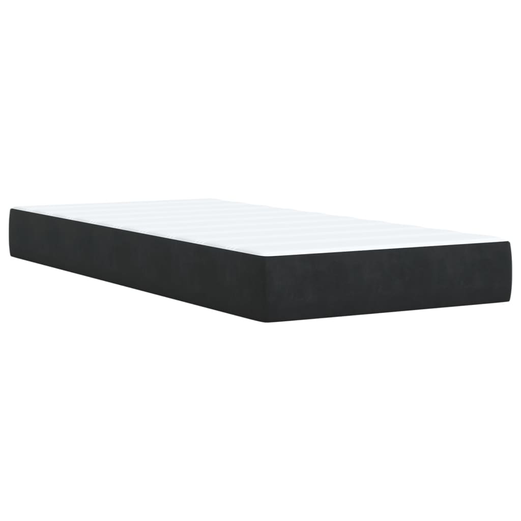 Boxspringbett Mit Matratze Samt Schwarz