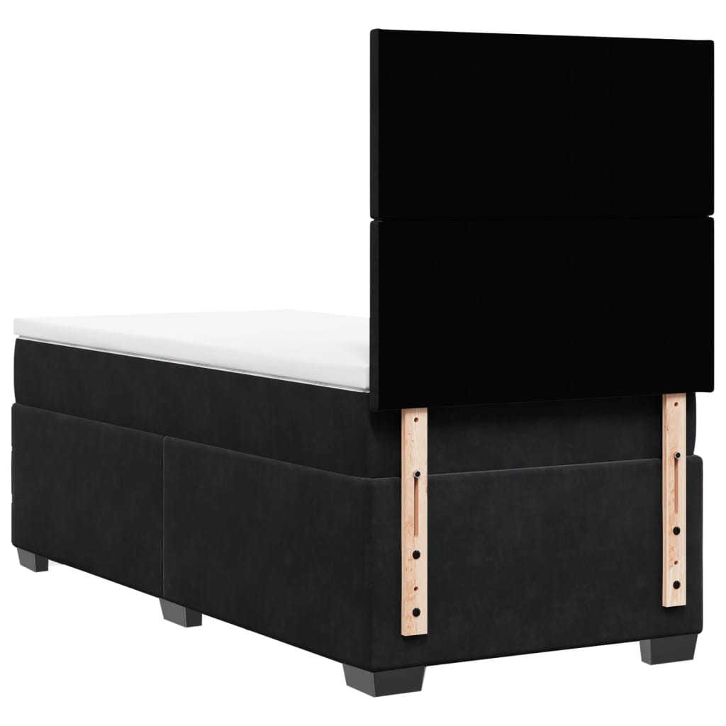 Boxspringbett Mit Matratze Samt Schwarz