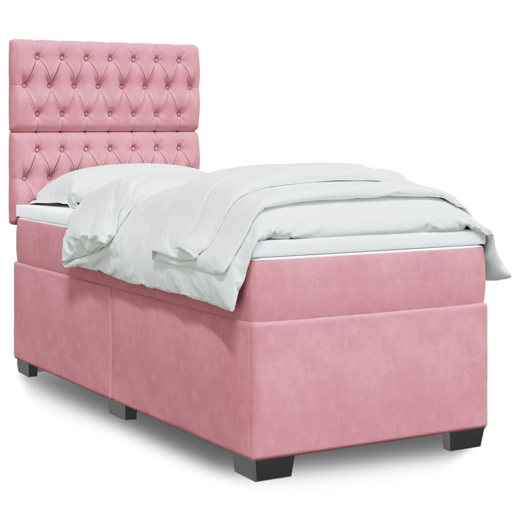 Boxspringbett Mit Matratze Samt Rosa
