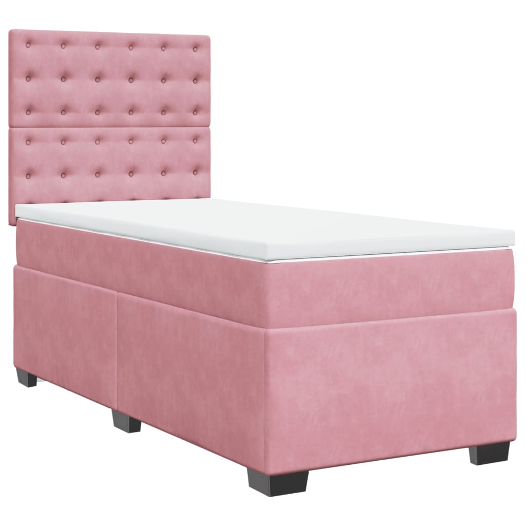 Boxspringbett Mit Matratze Samt Rosa