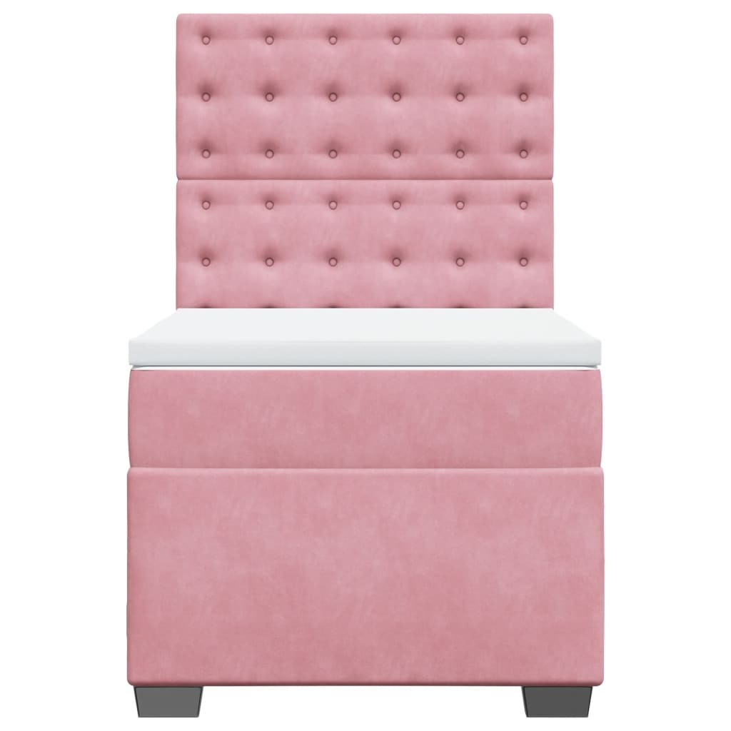 Boxspringbett Mit Matratze Samt Rosa