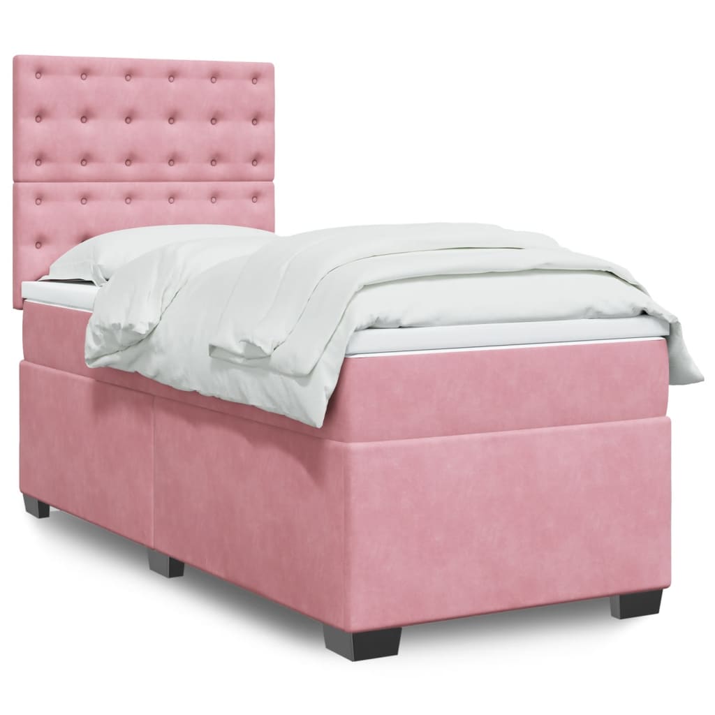 Boxspringbett Mit Matratze Samt Rosa