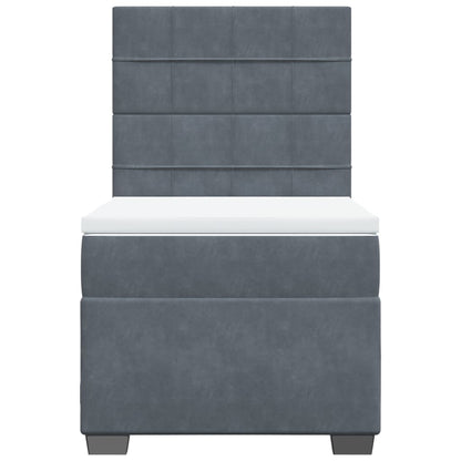 Boxspringbett Mit Matratze Samt Dunkelgrau