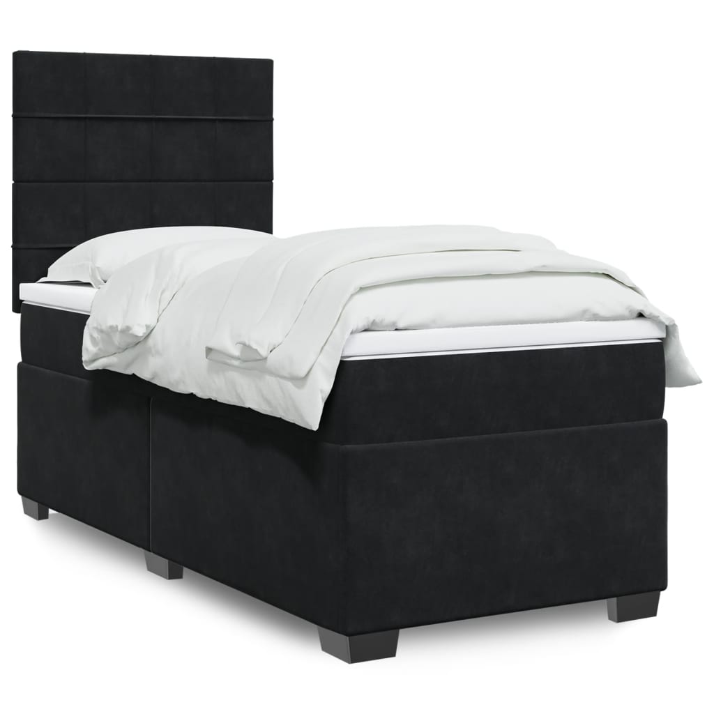 Boxspringbett Mit Matratze Samt Schwarz