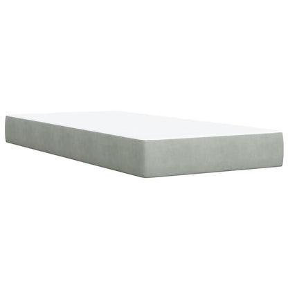 Boxspringbett Mit Matratze Samt Hellgrau