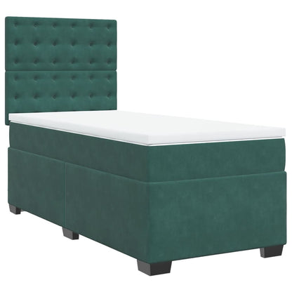 Boxspringbett Mit Matratze Samt Dunkelgrün