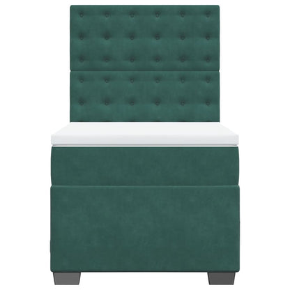 Boxspringbett Mit Matratze Samt Dunkelgrün