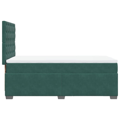 Boxspringbett Mit Matratze Samt Dunkelgrün