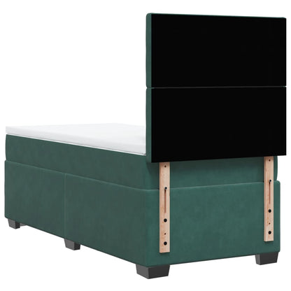 Boxspringbett Mit Matratze Samt Dunkelgrün