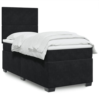 Boxspringbett Mit Matratze Samt Schwarz
