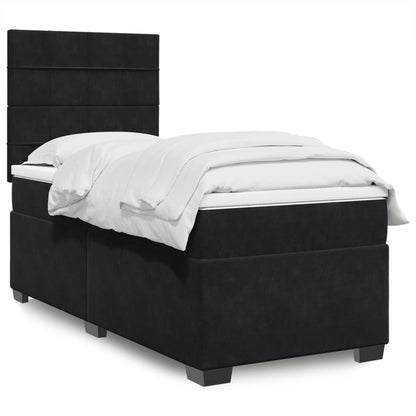 Boxspringbett Mit Matratze Samt Schwarz