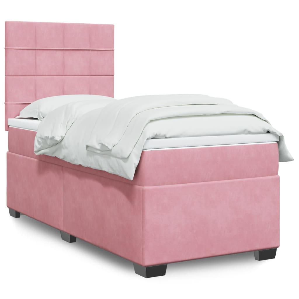 Boxspringbett Mit Matratze Samt Rosa