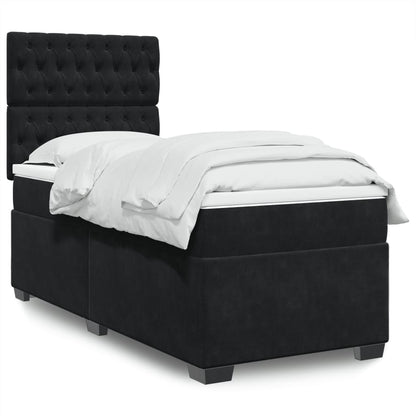 Boxspringbett Mit Matratze Samt Schwarz