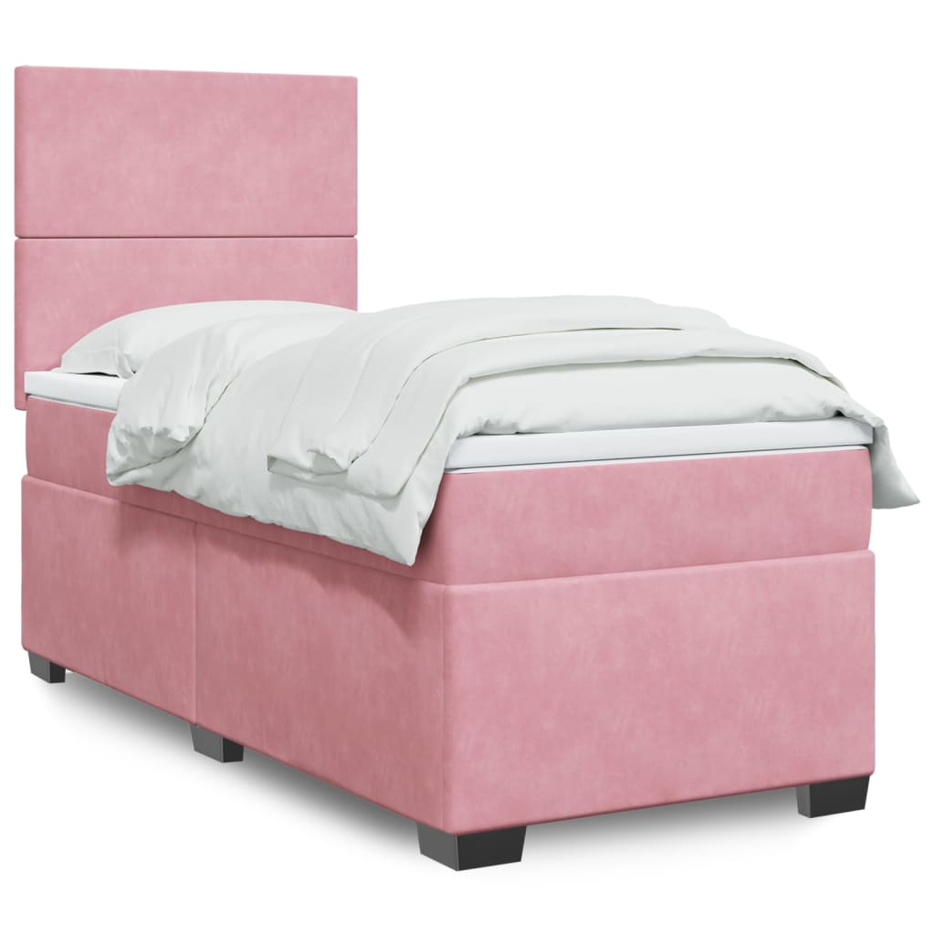 Boxspringbett Mit Matratze Samt Rosa