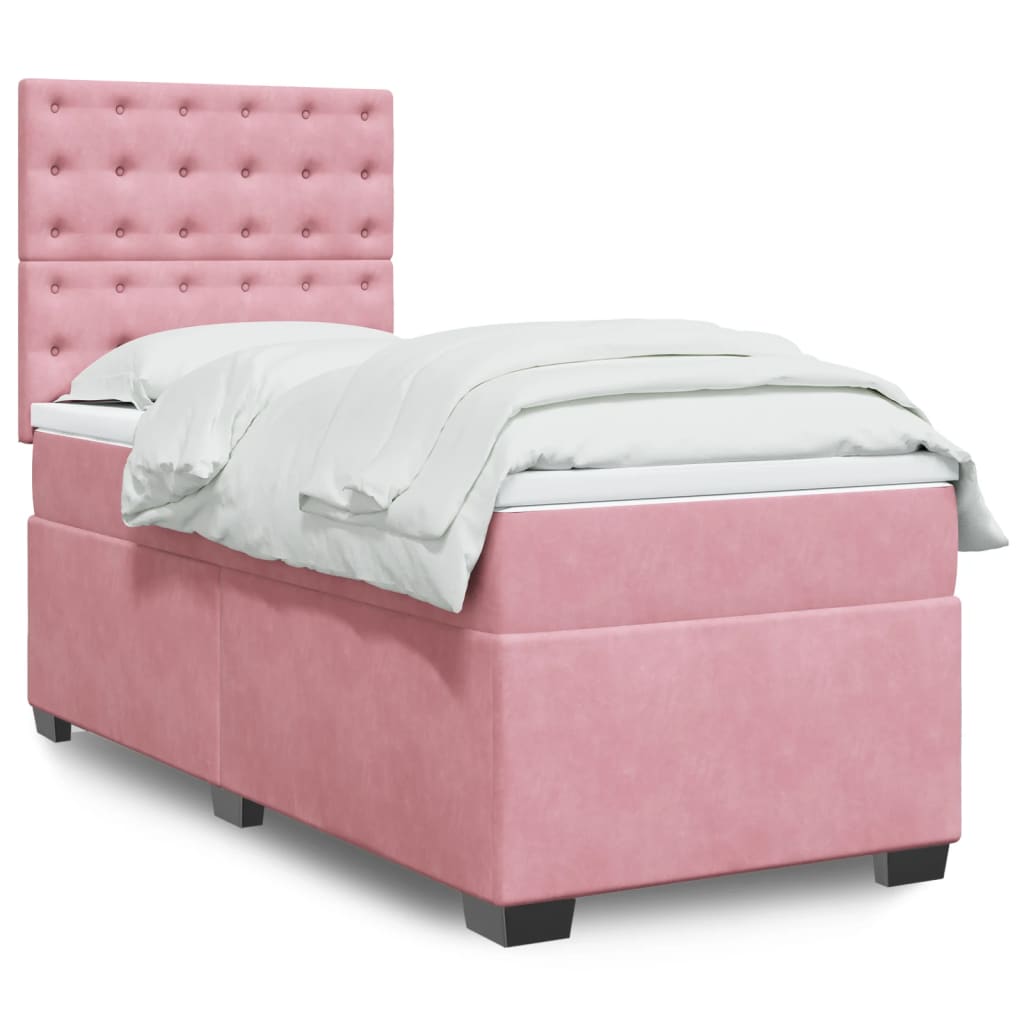 Boxspringbett Mit Matratze Samt Rosa