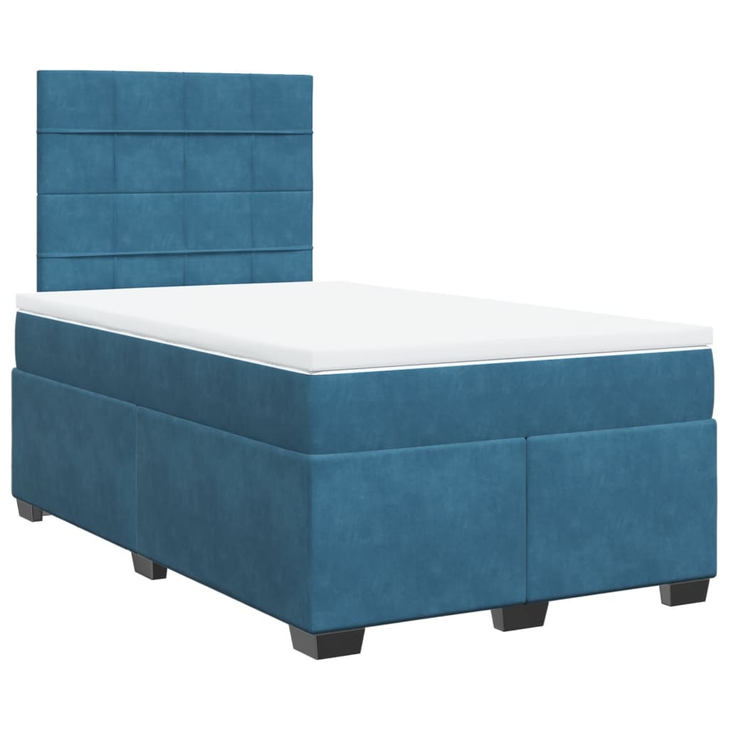 Boxspringbett Mit Matratze Samt Blau