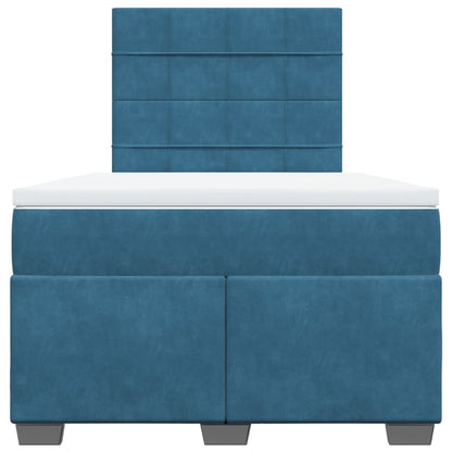 Boxspringbett Mit Matratze Samt Blau
