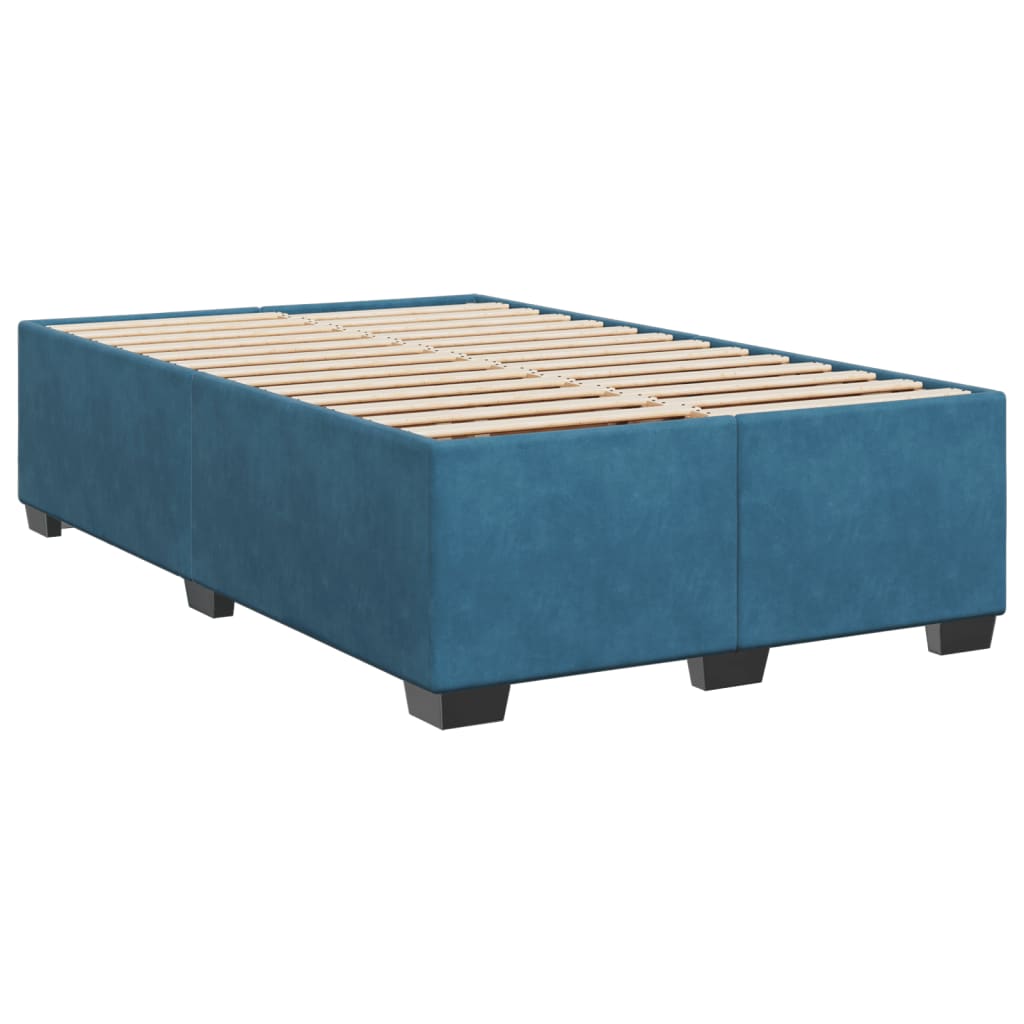 Boxspringbett Mit Matratze Samt Blau