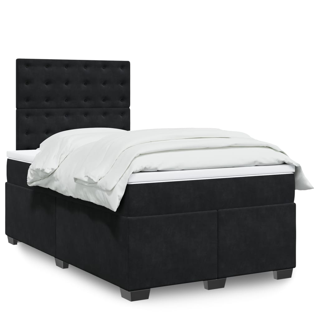 Boxspringbett Mit Matratze Samt Schwarz