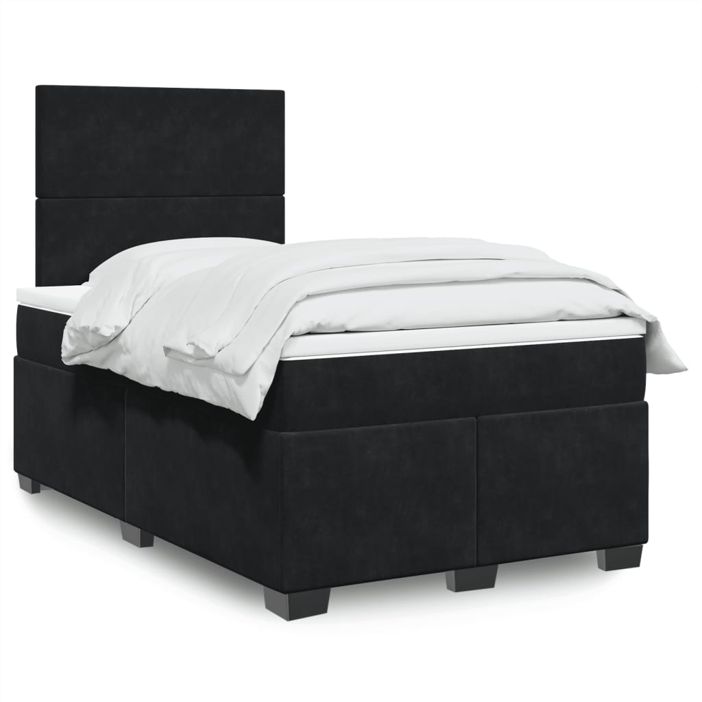 Boxspringbett Mit Matratze Samt Schwarz