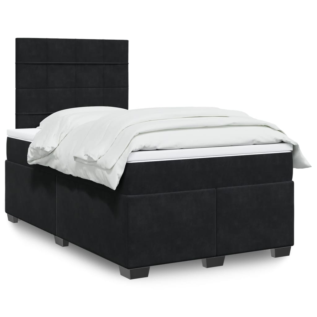 Boxspringbett Mit Matratze Samt Schwarz
