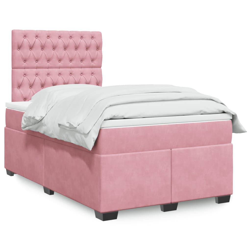 Boxspringbett Mit Matratze Samt Rosa