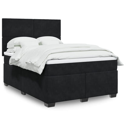 Boxspringbett Mit Matratze Samt Schwarz