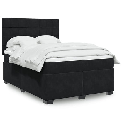 Boxspringbett Mit Matratze Samt Schwarz