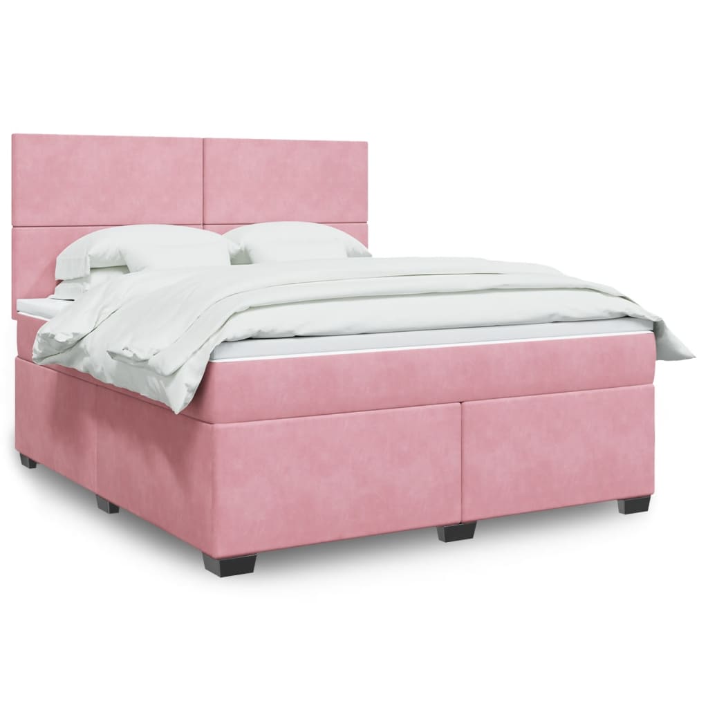 Boxspringbett Mit Matratze Samt Rosa