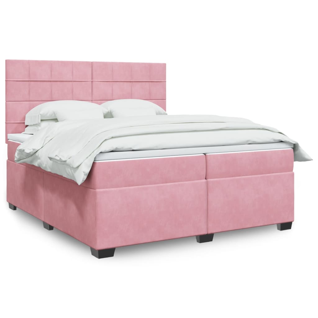 Boxspringbett Mit Matratze Samt Rosa