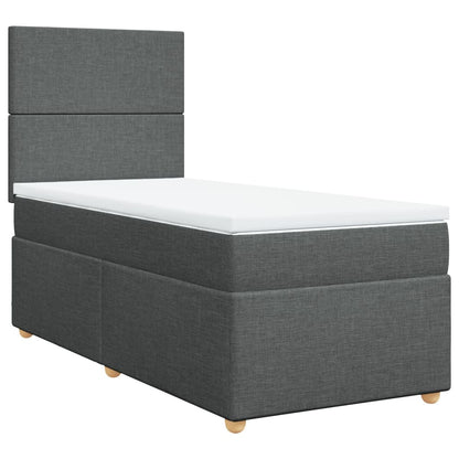 Boxspringbett Mit Matratze Stoff Dunkelgrau