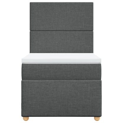 Boxspringbett Mit Matratze Stoff Dunkelgrau