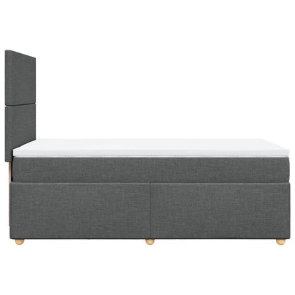 Boxspringbett Mit Matratze Stoff Dunkelgrau