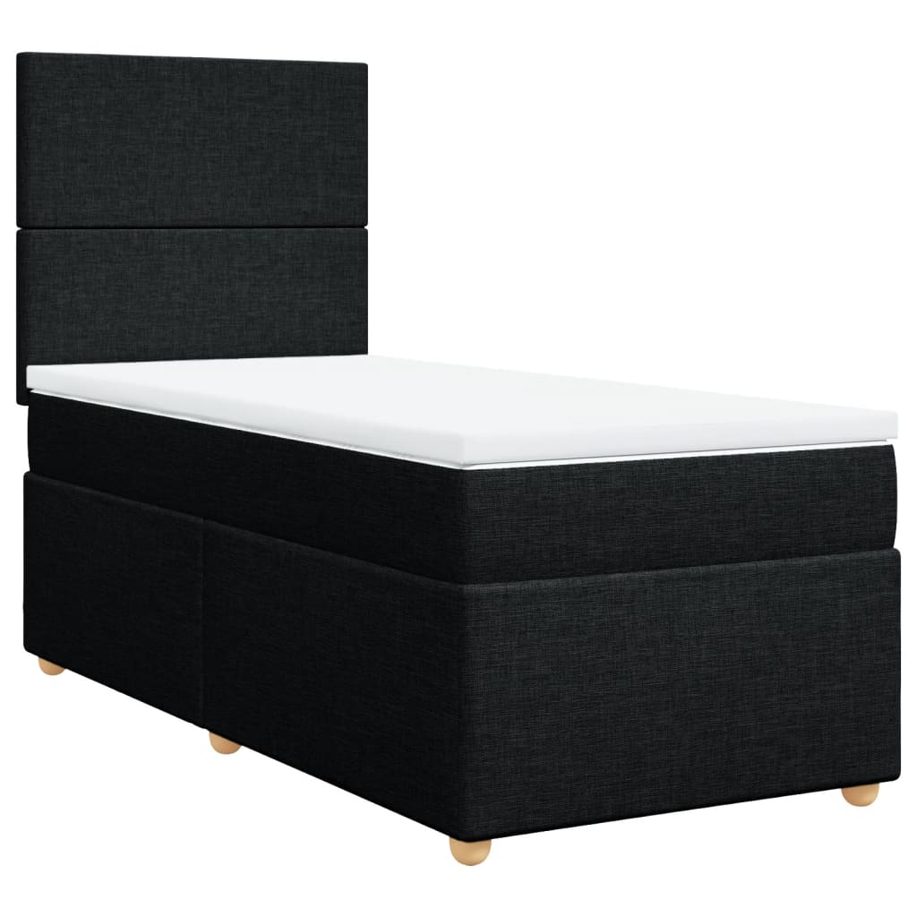 Boxspringbett Mit Matratze Stoff Schwarz