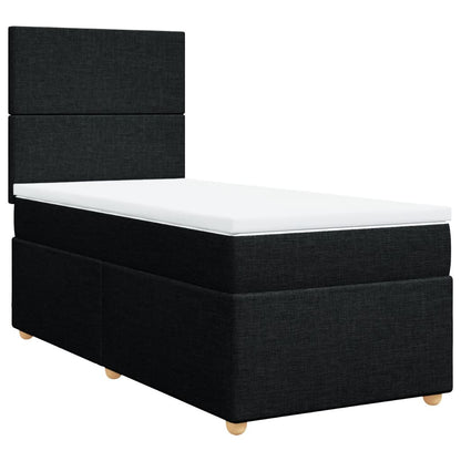 Boxspringbett Mit Matratze Stoff Schwarz