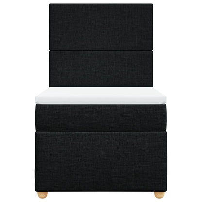 Boxspringbett Mit Matratze Stoff Schwarz